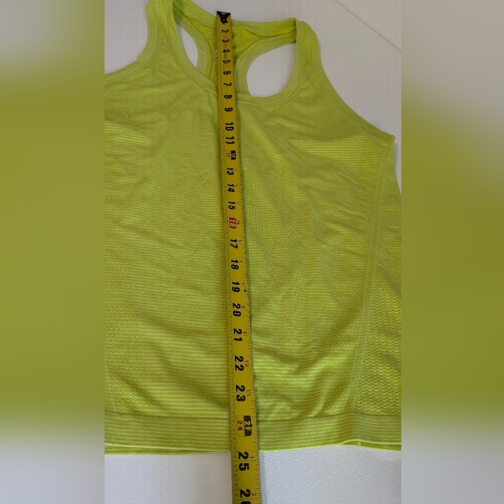 Athleta Seamless Stretchy Line Yellow Race Back Size L Like A New! - Picture 4 of 7